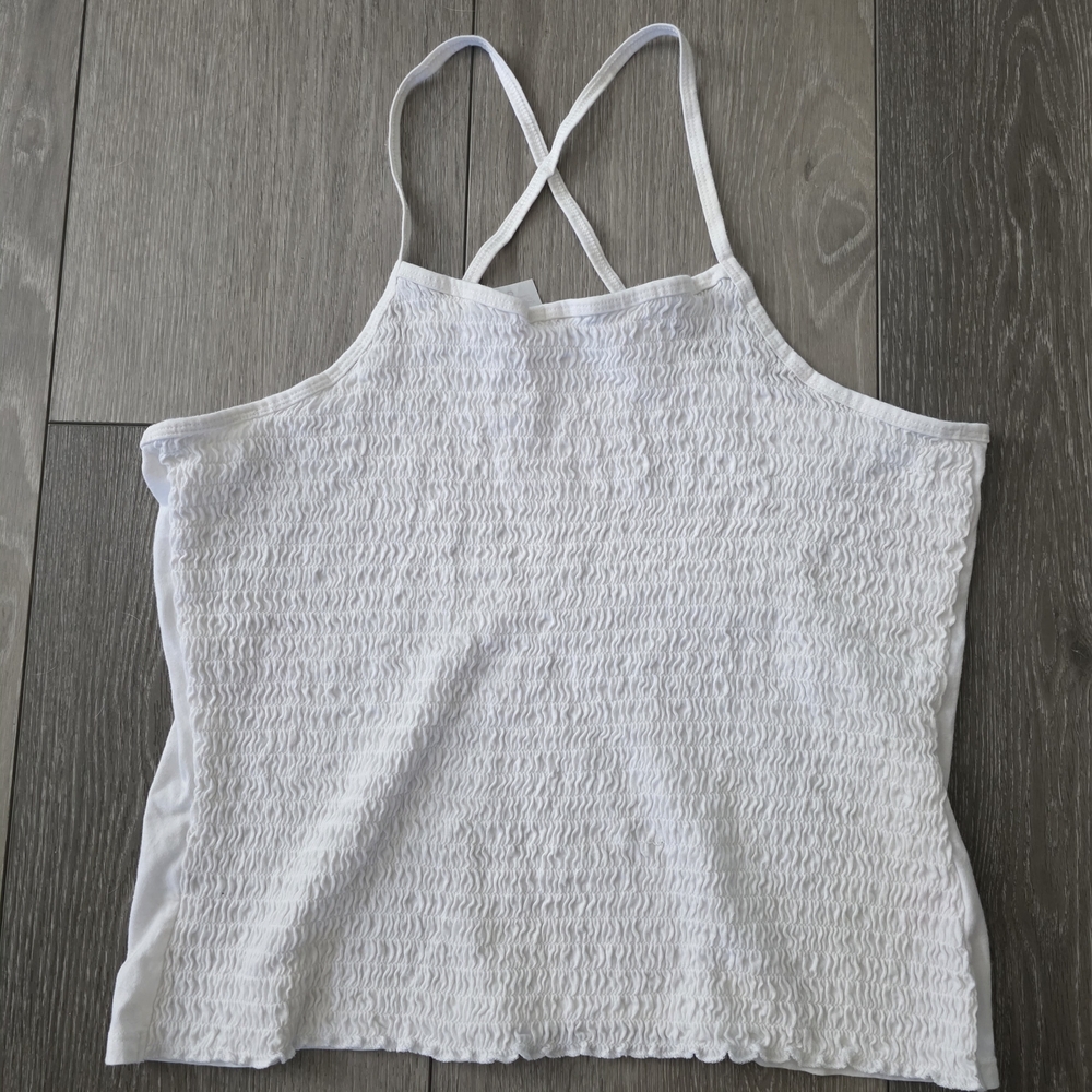 No Boundaries White Crisscross Camisole